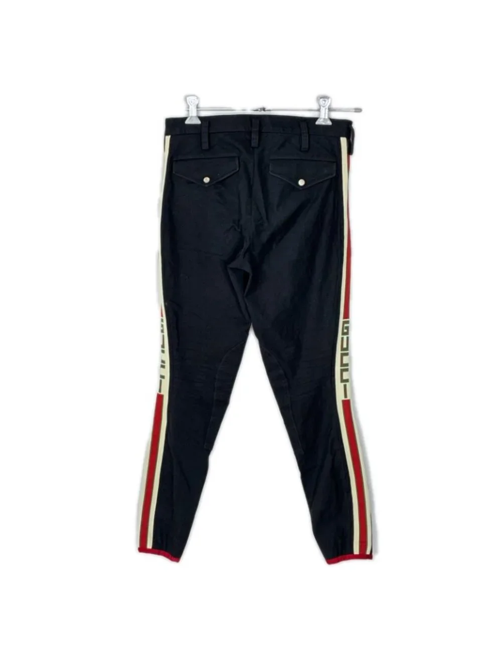 Gucci Side Line Gabardine Stretch Pants Black 44